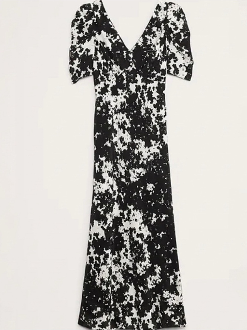 Banana Republic Matte Silk Black & White Maxi Dress